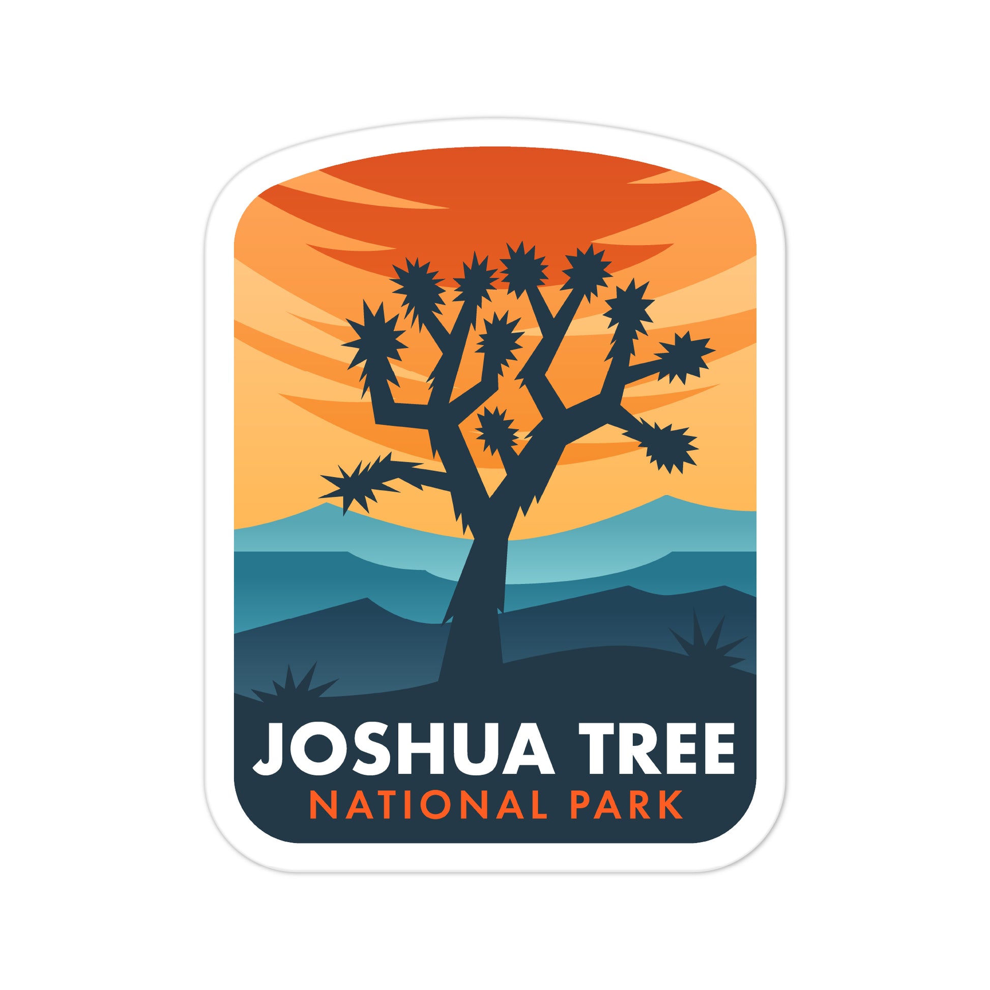 A sticker of Joshua Tree National Park