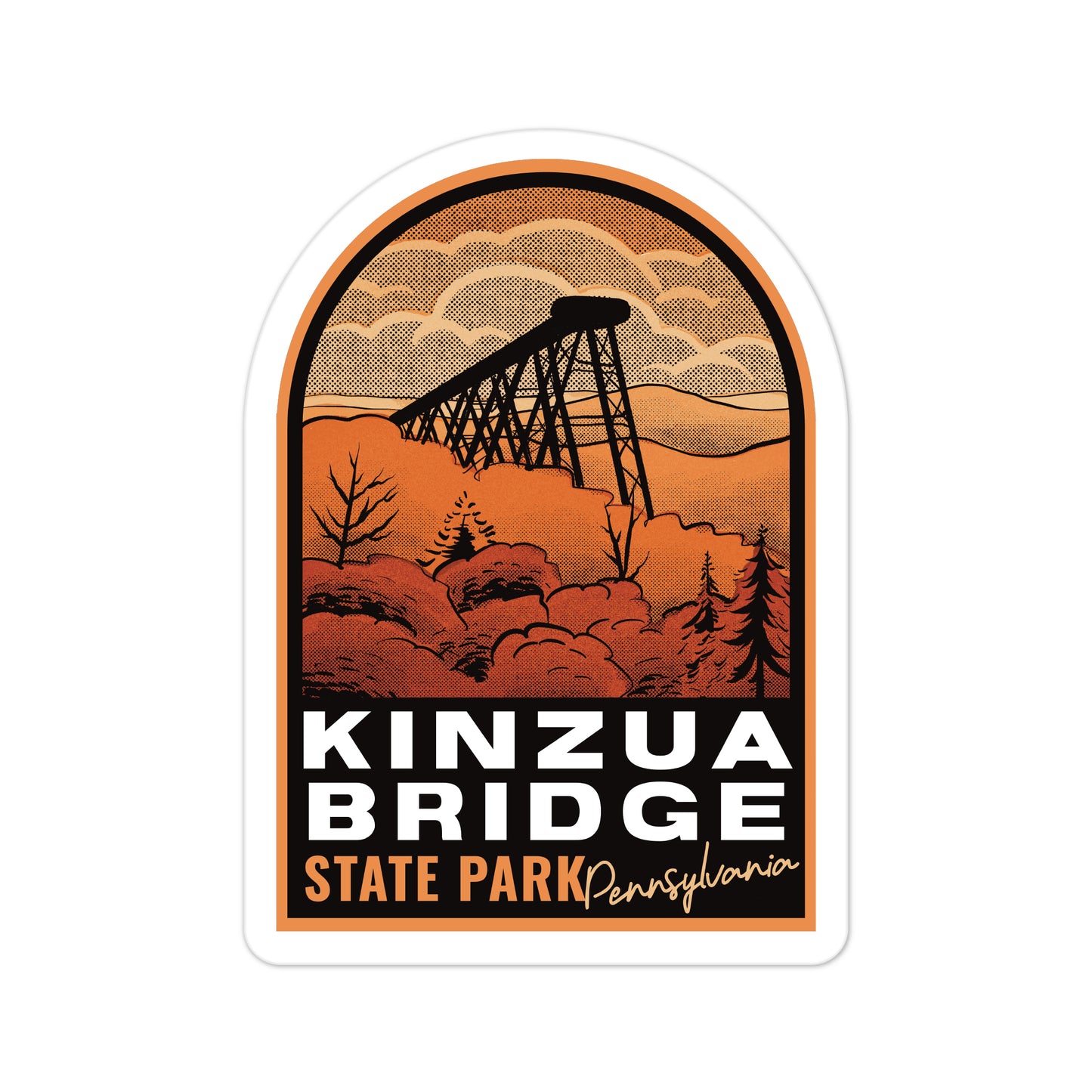 A sticker of Kinzua Bridge State Park