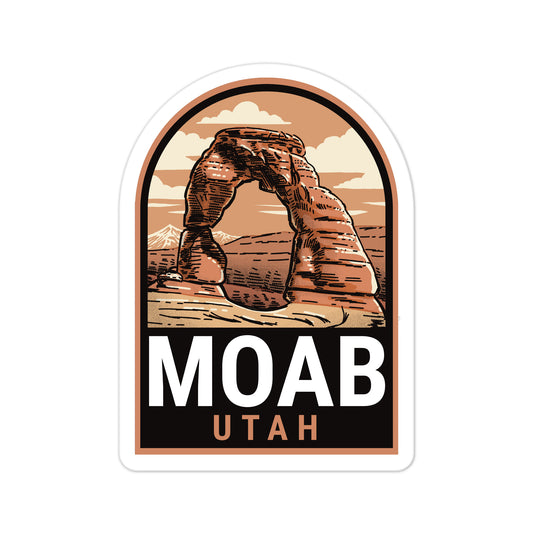 A sticker of Moab Utah