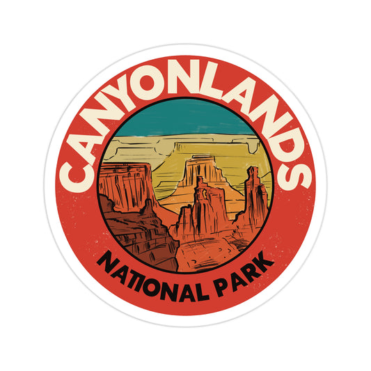 A sticker of Canyonlands National Park