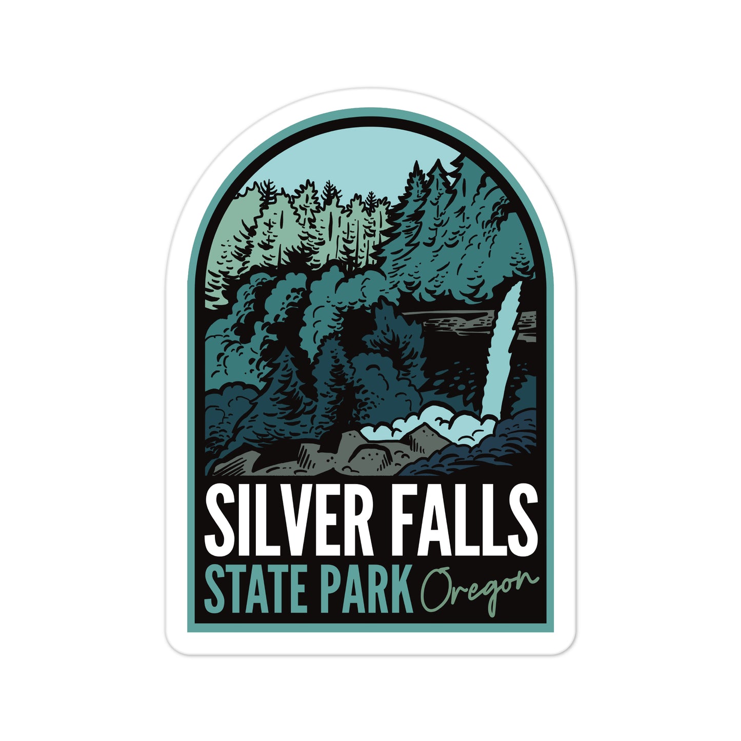 A sticker of Silver Falls State Park