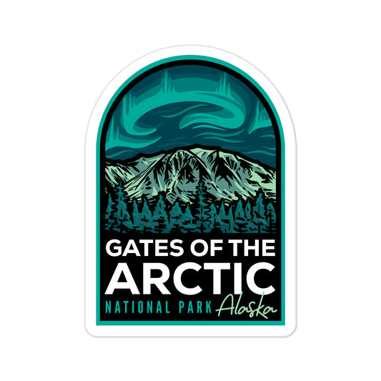 A sticker of Gates of the Arctic National Park