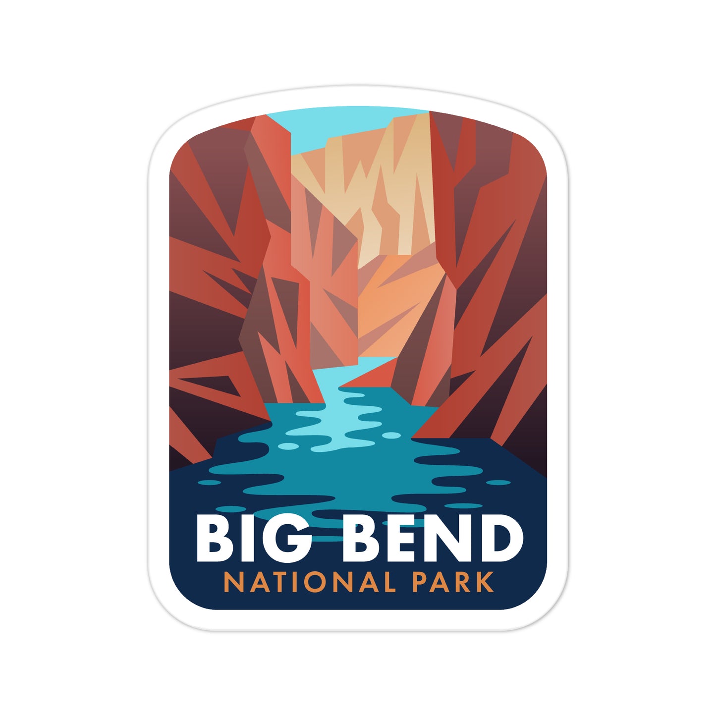 A sticker of Big Bend National Park