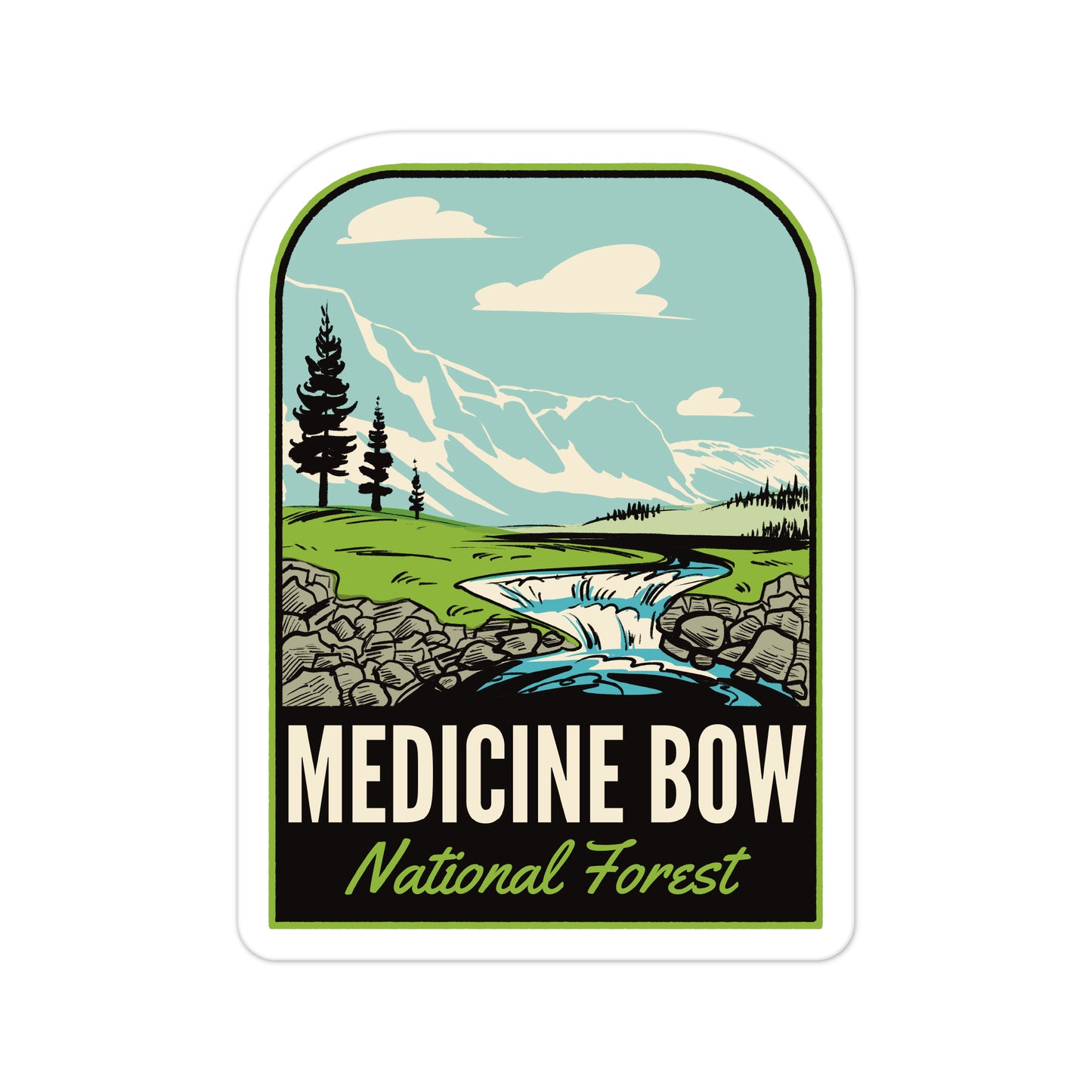 A sticker of Medicine Bow National Forest