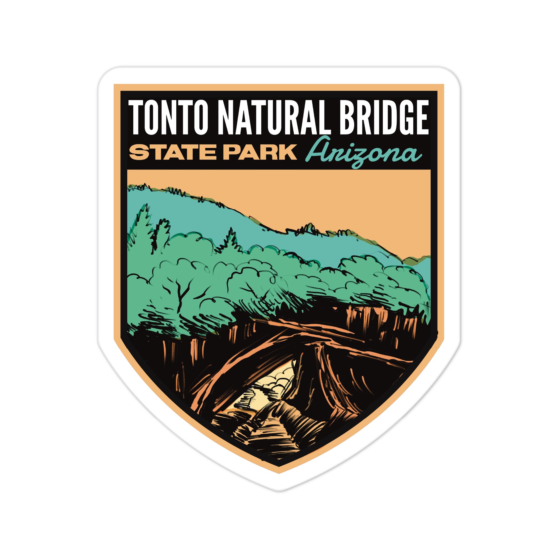 A sticker of Tonto Natural Bridge
