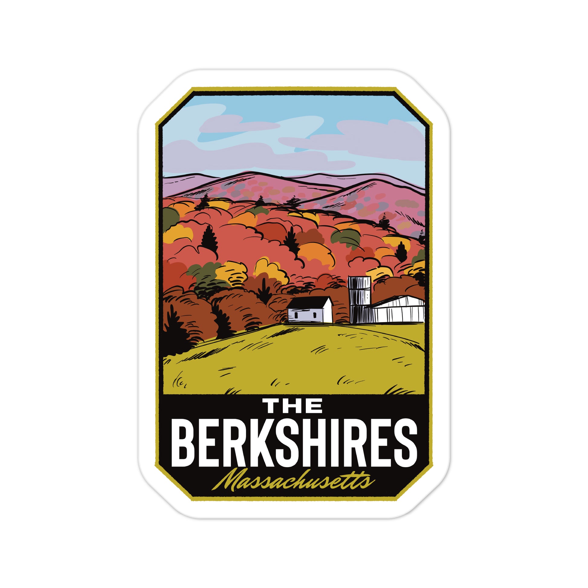 A sticker of the Berkshires Massachusetts