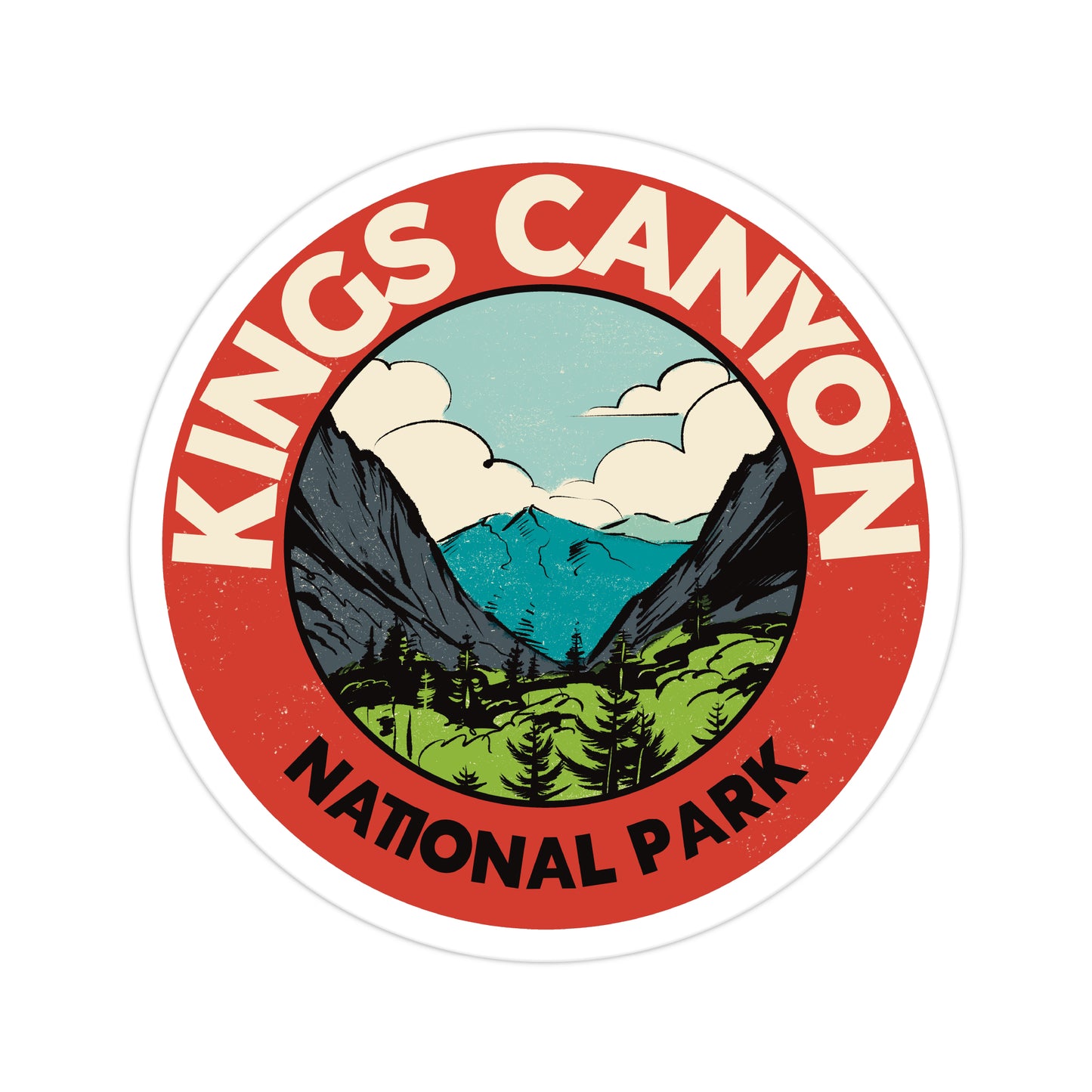 A sticker of Kings Canyon National Park