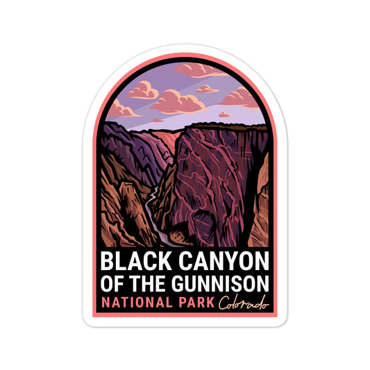 A sticker of Black Canyon of the Gunnison