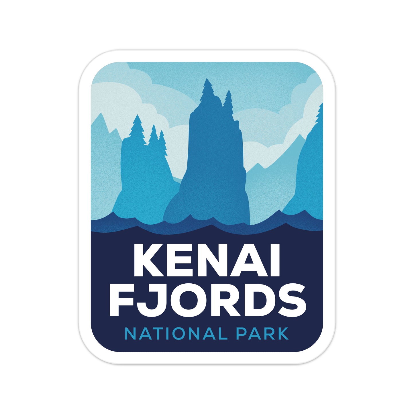 A sticker of Kenai Fjords National Park