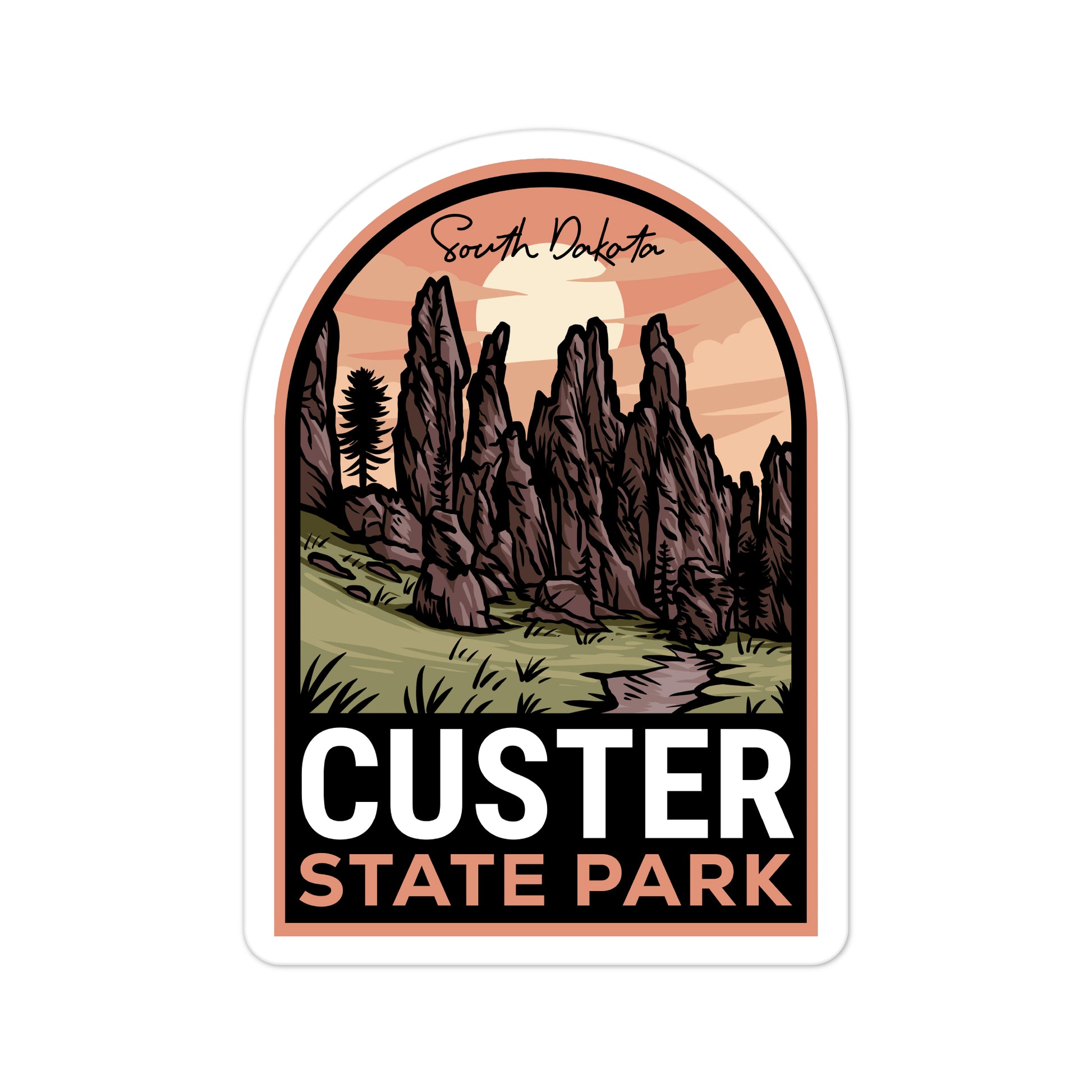 A sticker of Custer State Park