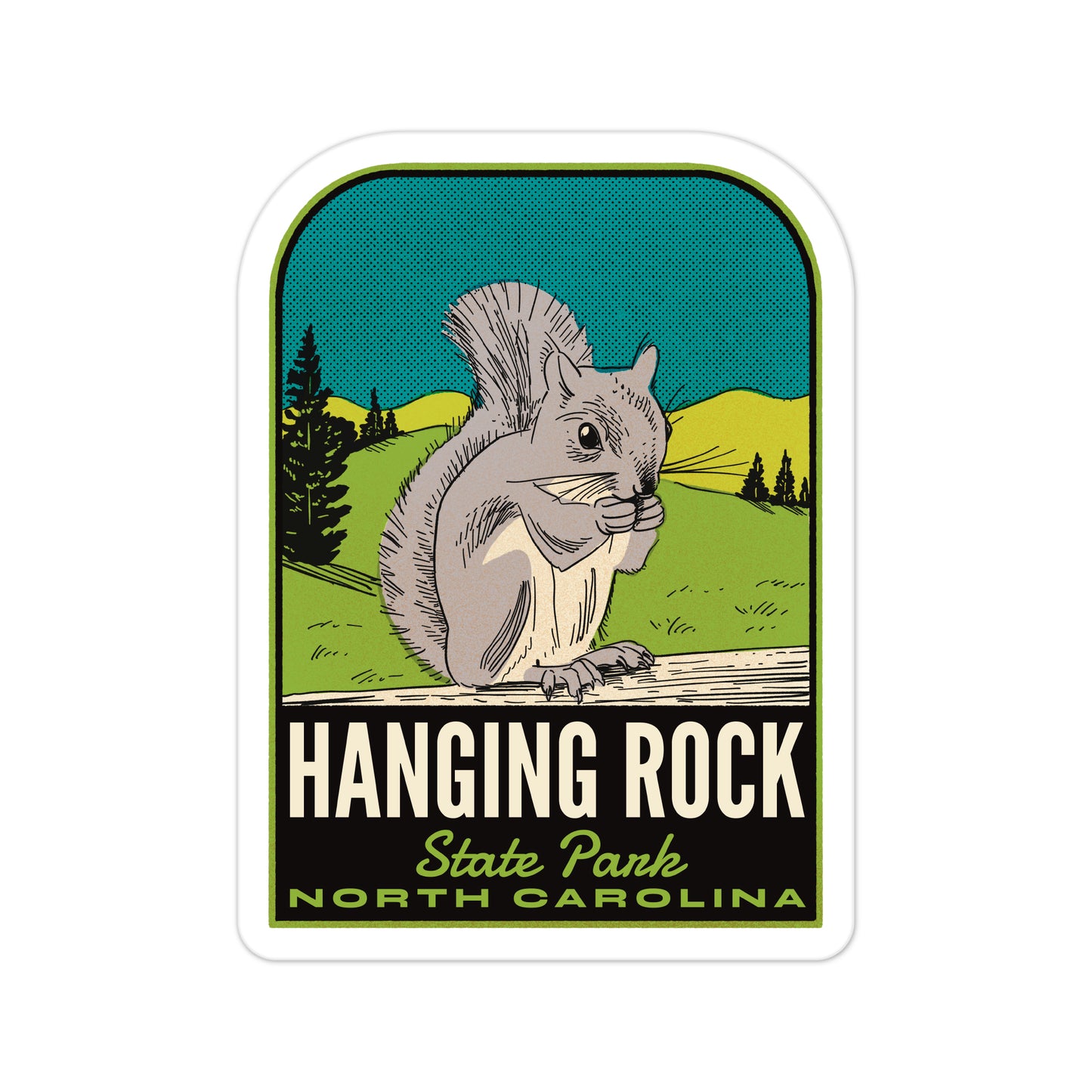 A sticker of Hanging Rock State Park