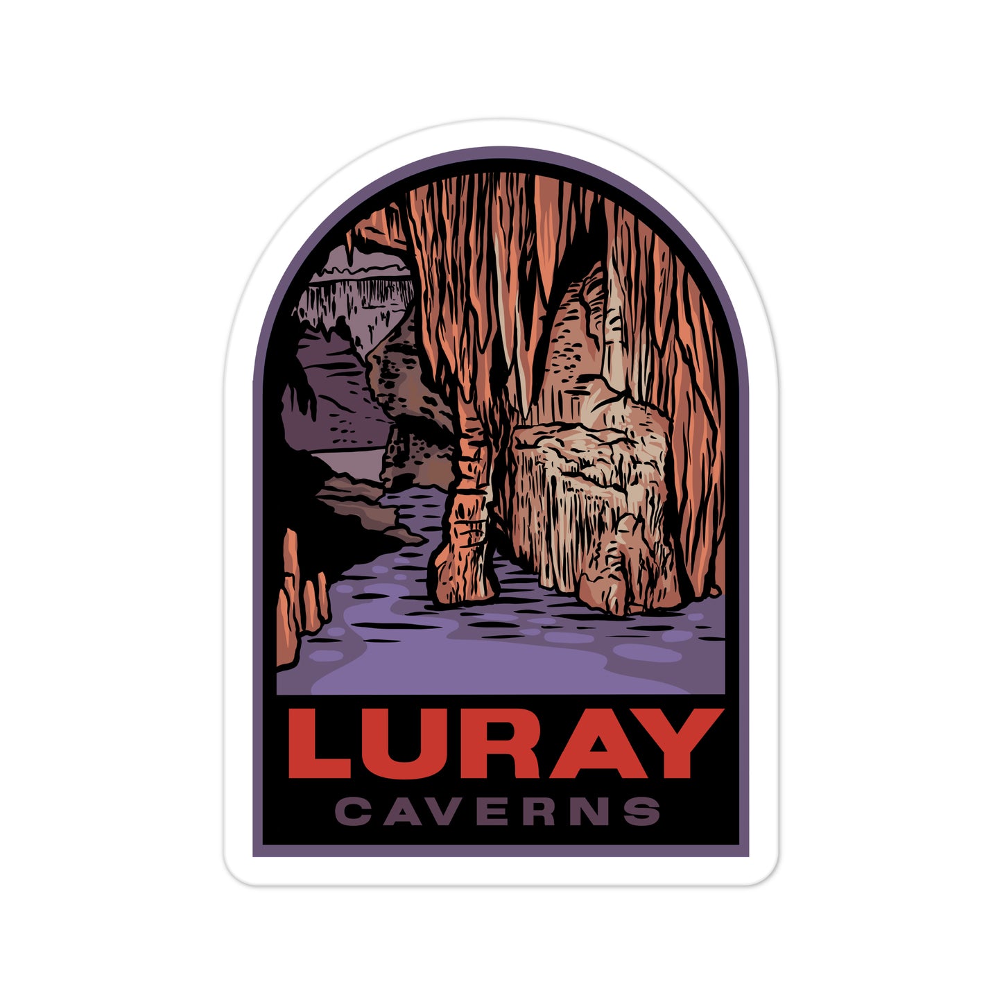 A sticker of Luray Caverns Virginia