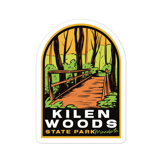 A sticker of Kilen Woods State Park