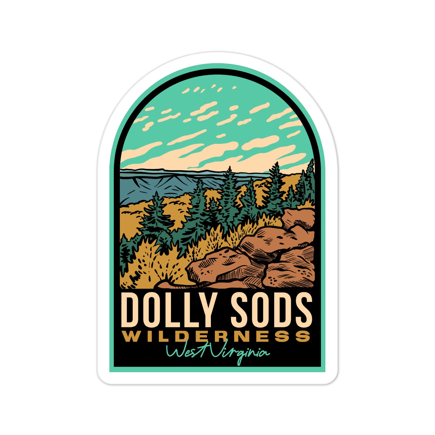 A sticker of Dolly Sods Wilderness