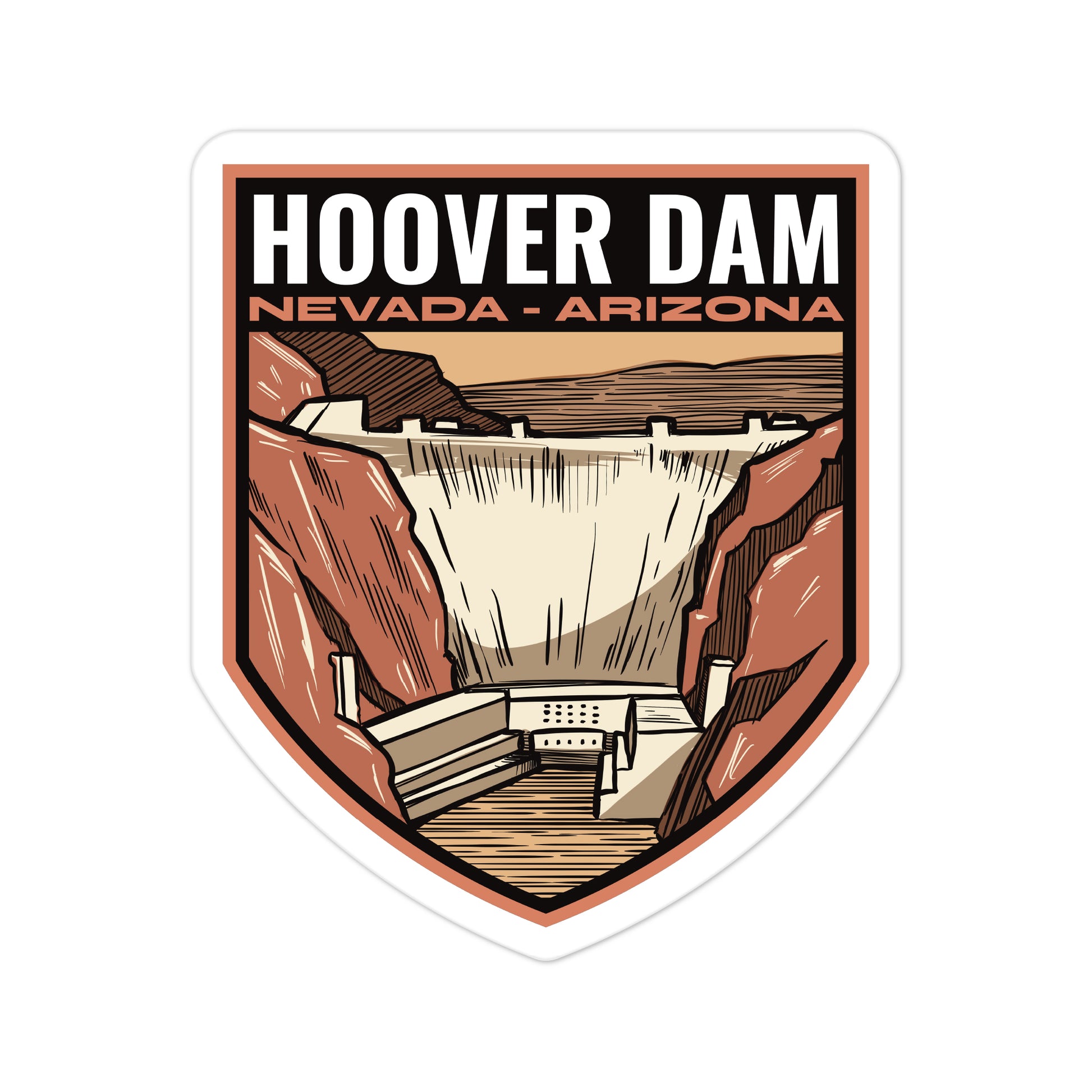 A sticker of Hoover Dam