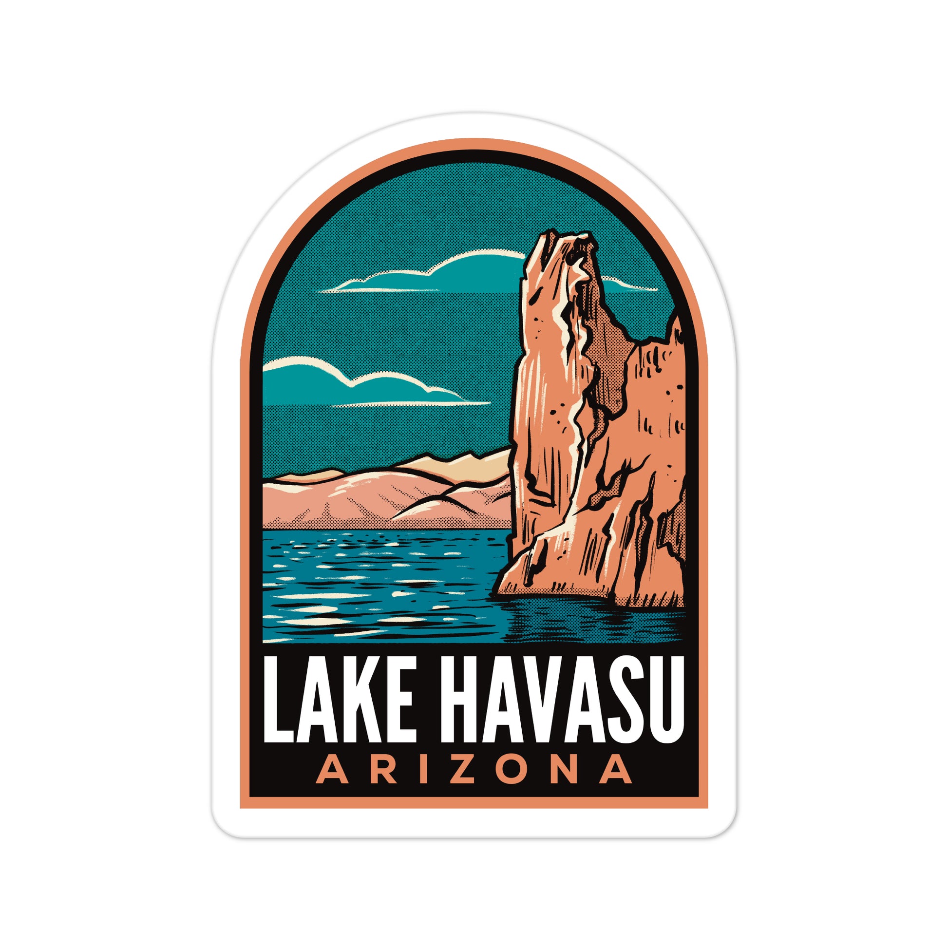 A sticker of Lake Havasu Arizona