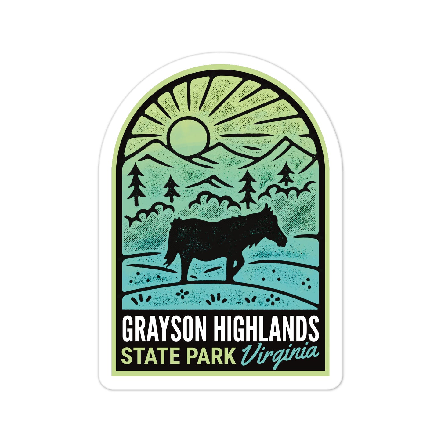 A sticker of Grayson Highlands State Park