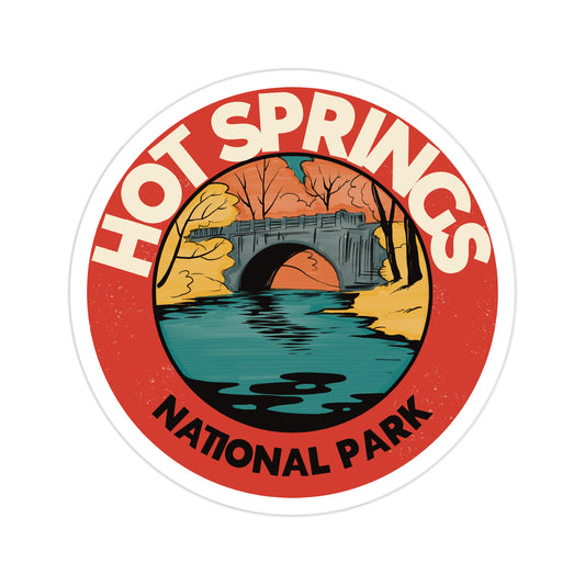A sticker of Hot Springs National Park