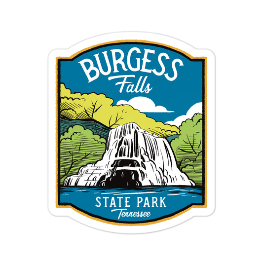 A sticker of Burgess Falls State Park