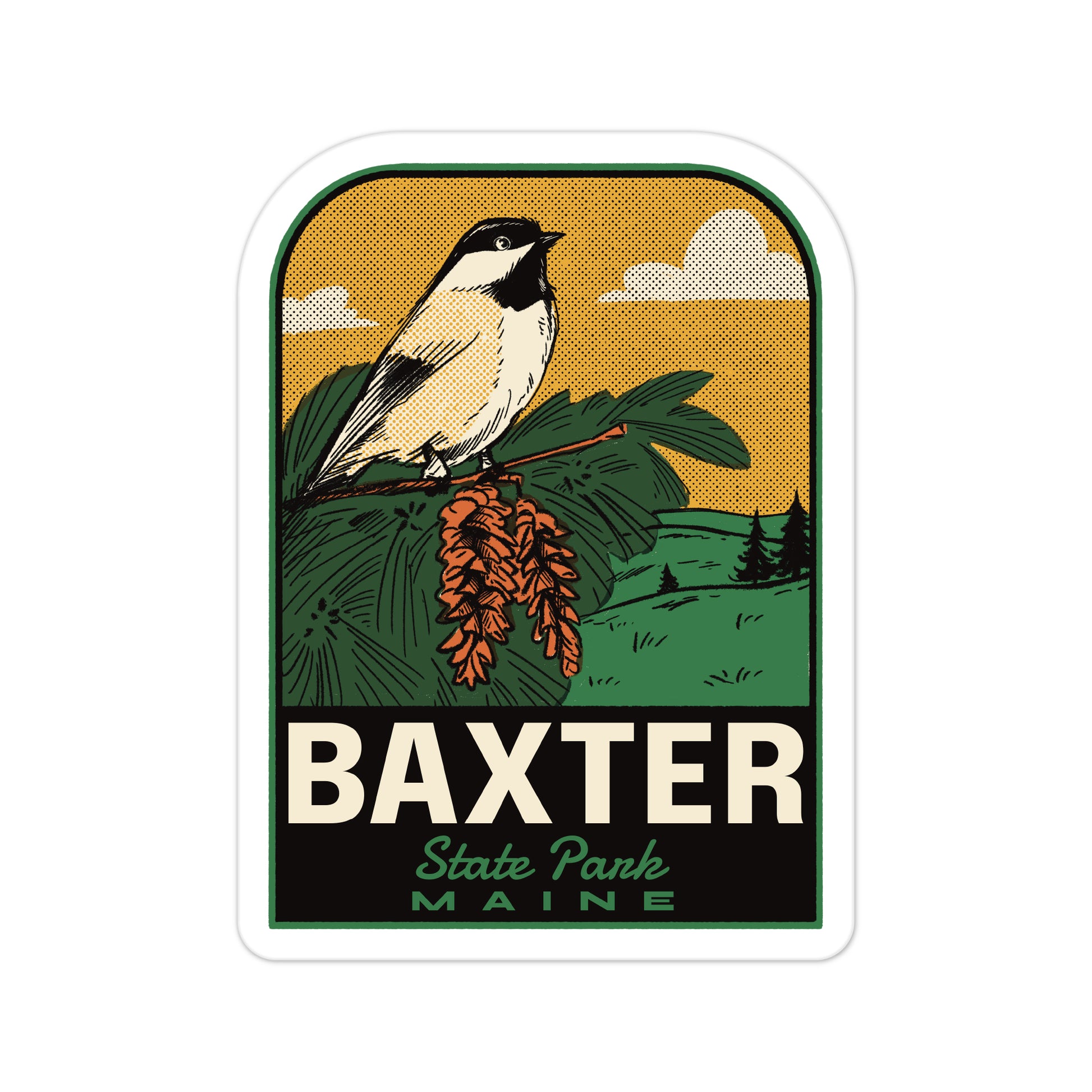 A sticker of Baxter State Park