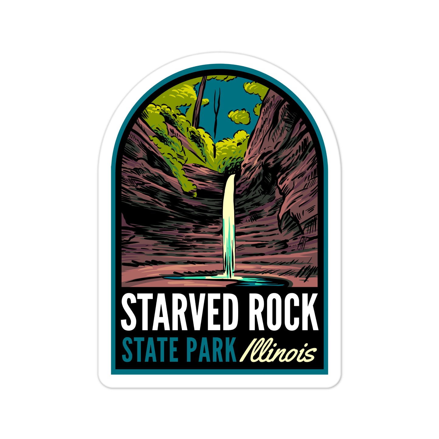 A sticker of Starved Rock State Park