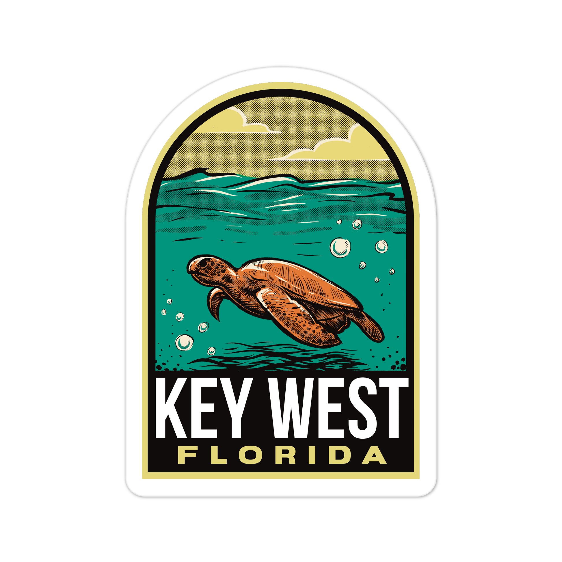 A sticker of Key West Florida