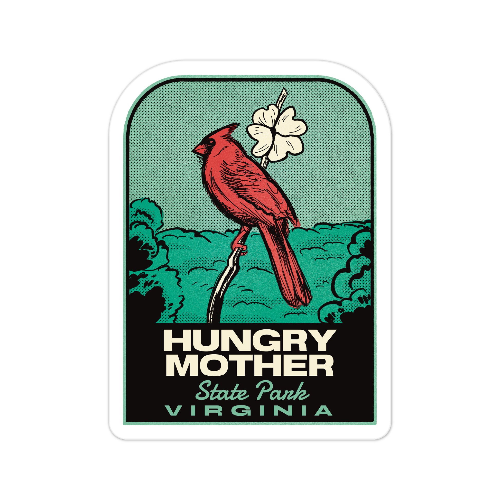 A sticker of Hungry Mother State Park