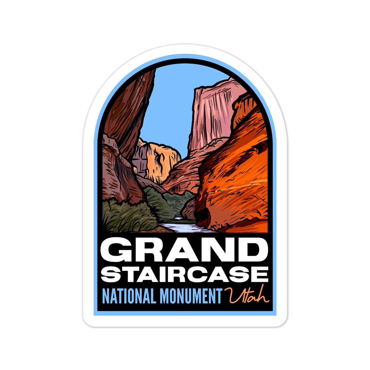 A sticker of Grand Staircase National Monument