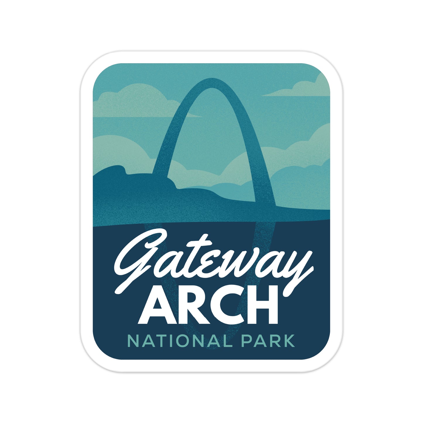 A sticker of Gateway Arch National Park
