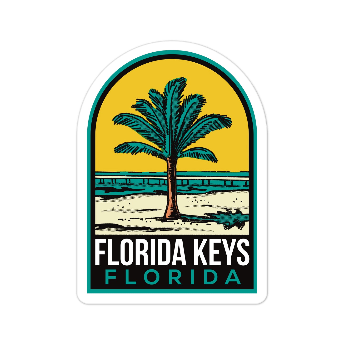 A sticker of the Florida Keys