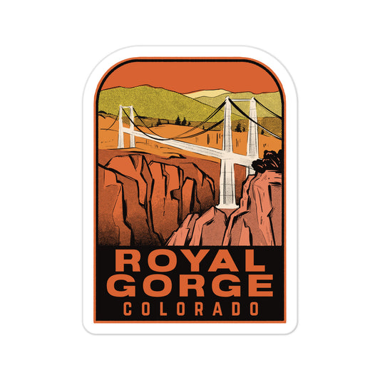 A sticker of Royal Gorge Colorado