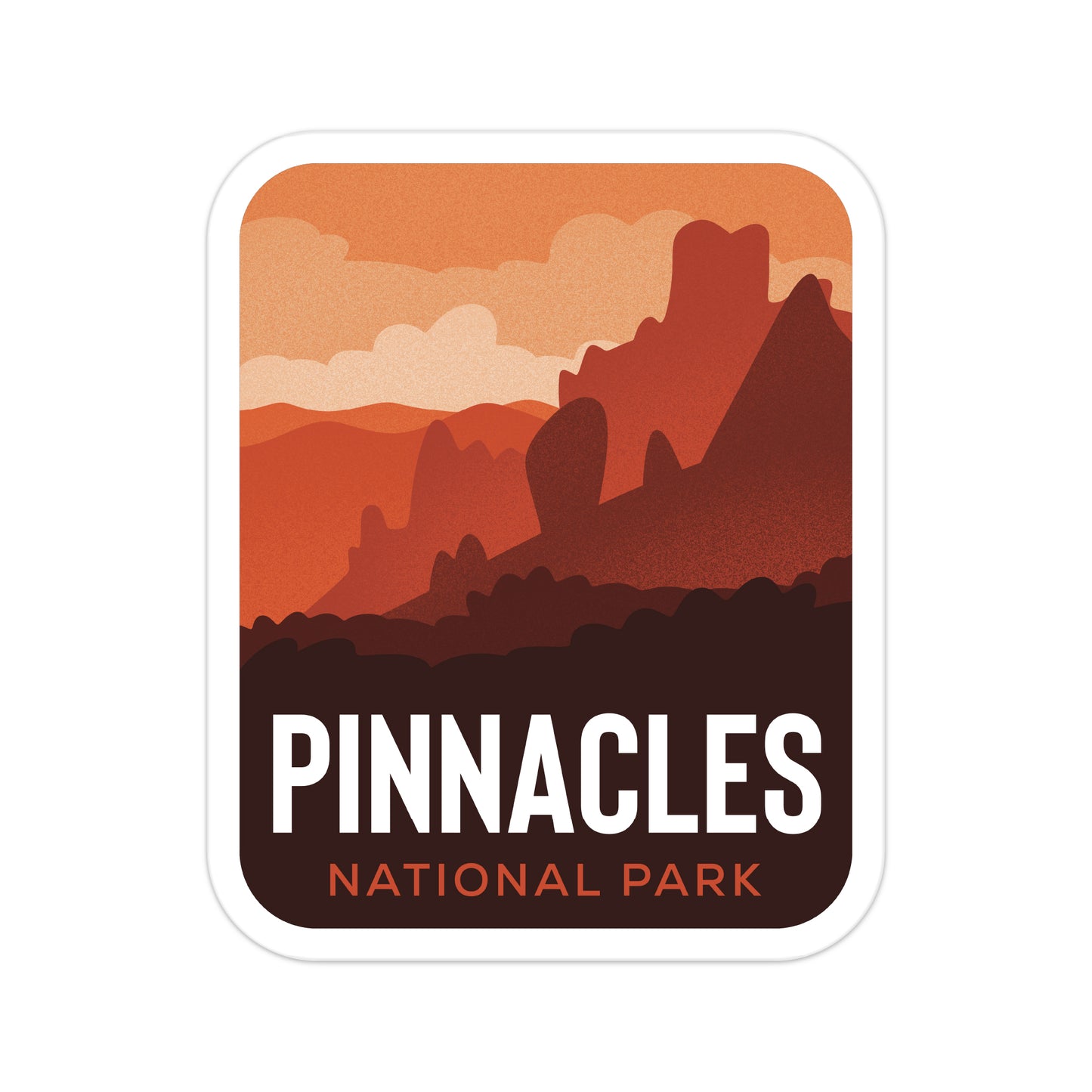 A sticker of Pinnacles National Park