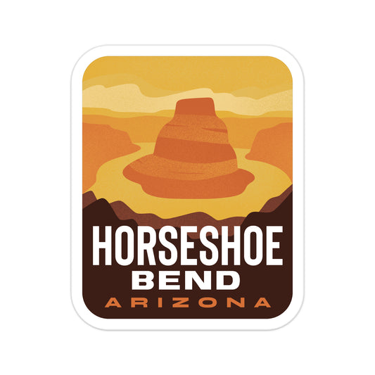 A sticker of Horseshoe Bend Arizona