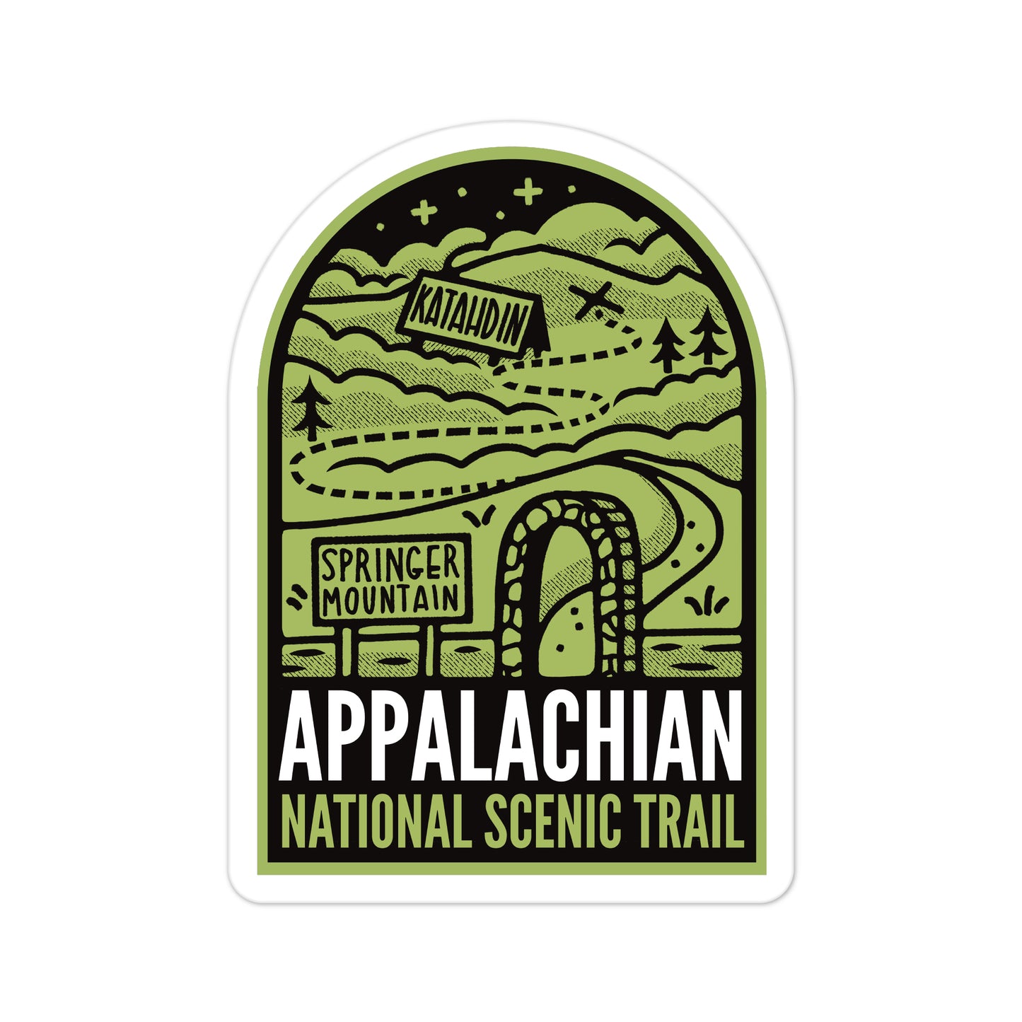 A sticker design of the Appalachian Trail