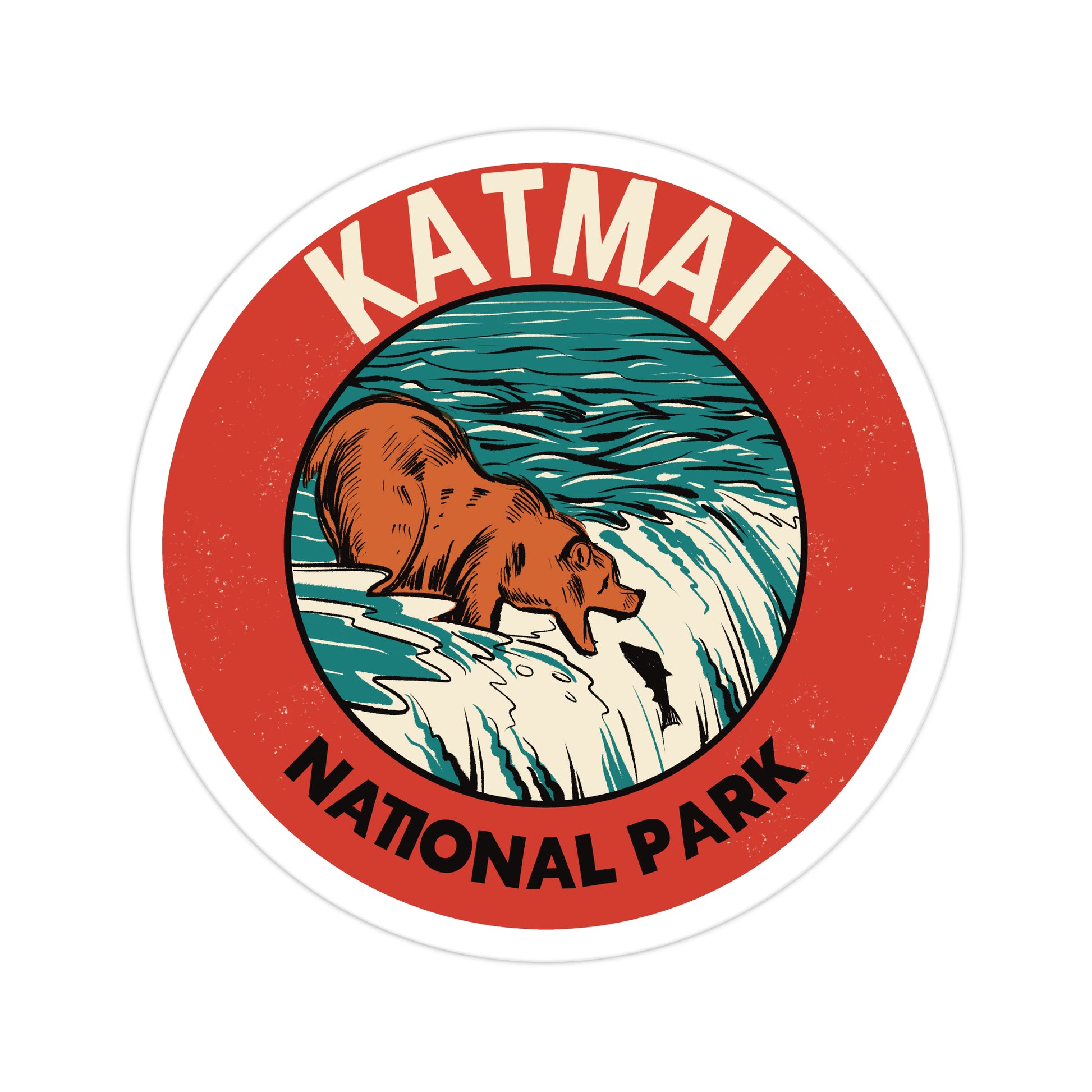 A sticker of Katmai National Park