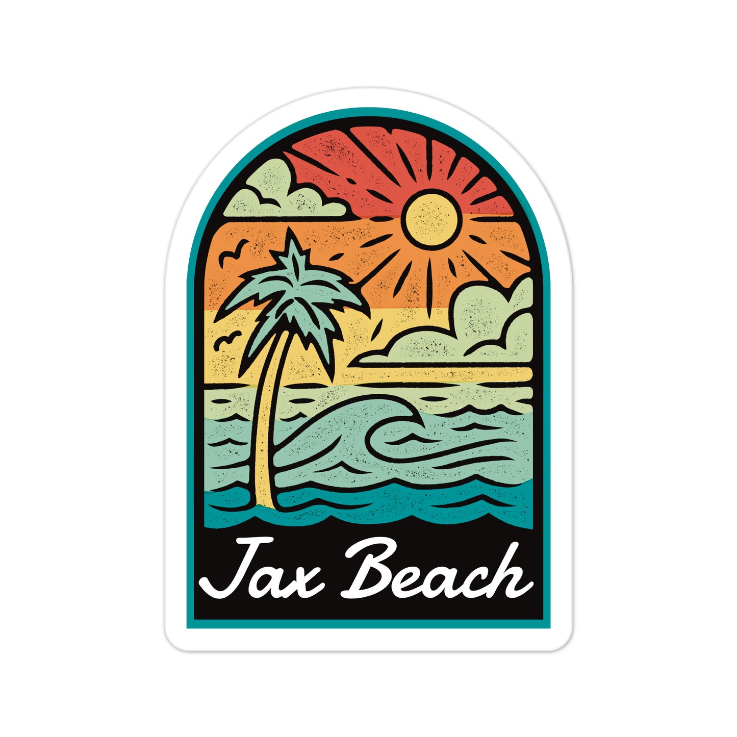 A sticker of Jacksonville Beach