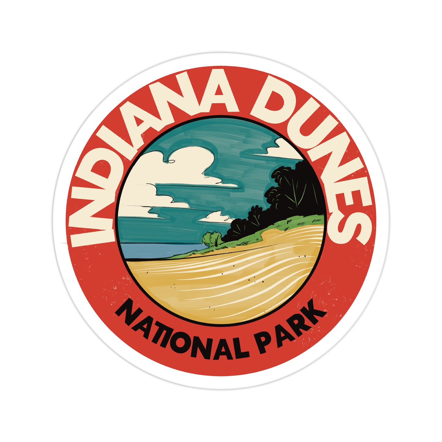A sticker of Indiana Dunes National Park