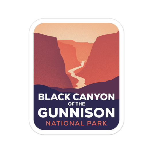 A sticker of Black Canyon of the Gunnsion