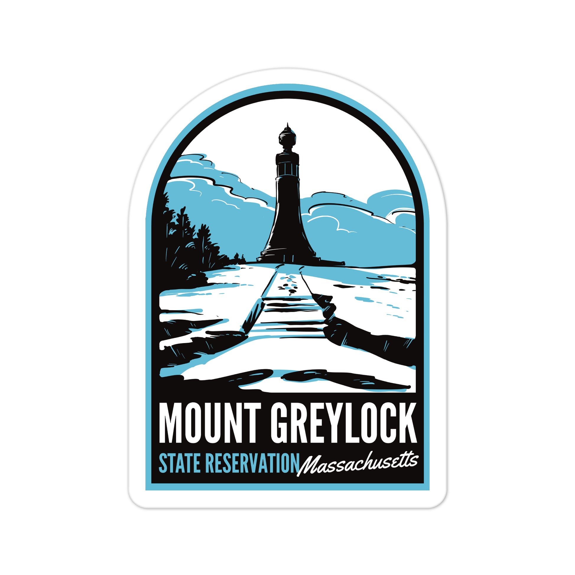 A sticker of Mount Greylock
