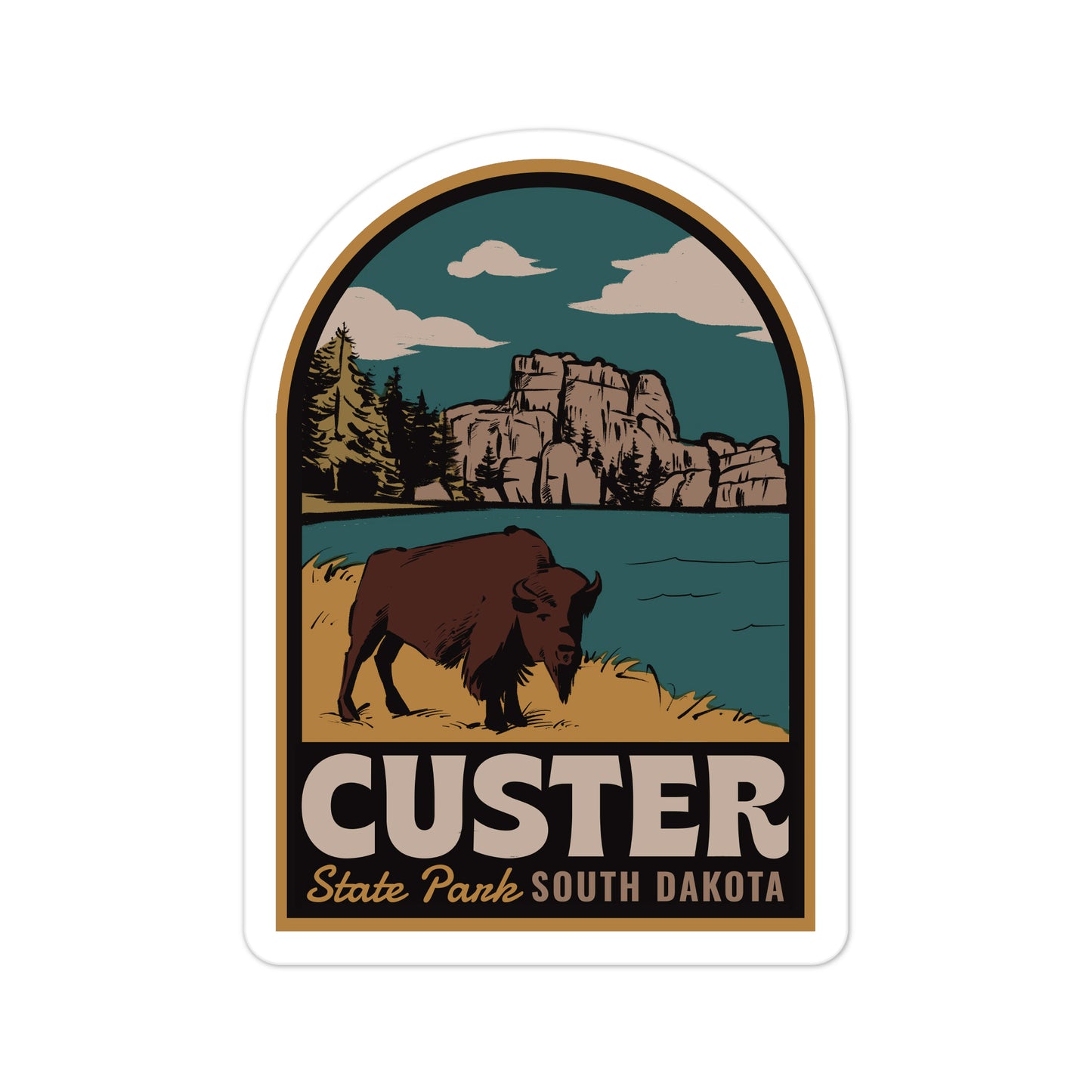 A sticker of Custer State Park