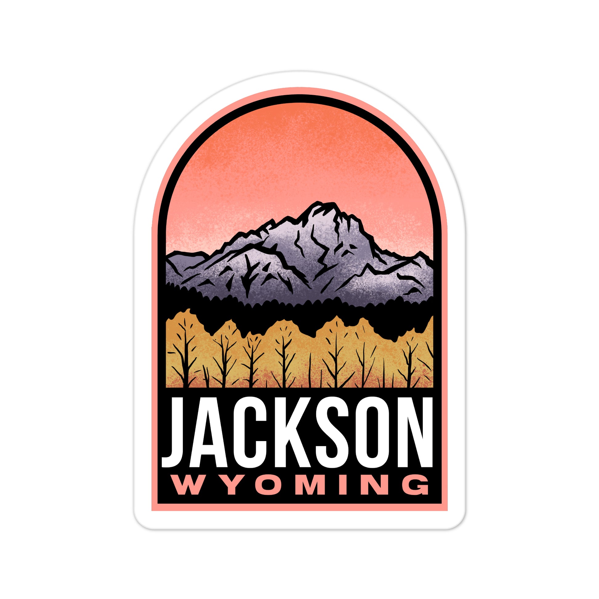 A sticker of Jackson Wyoming
