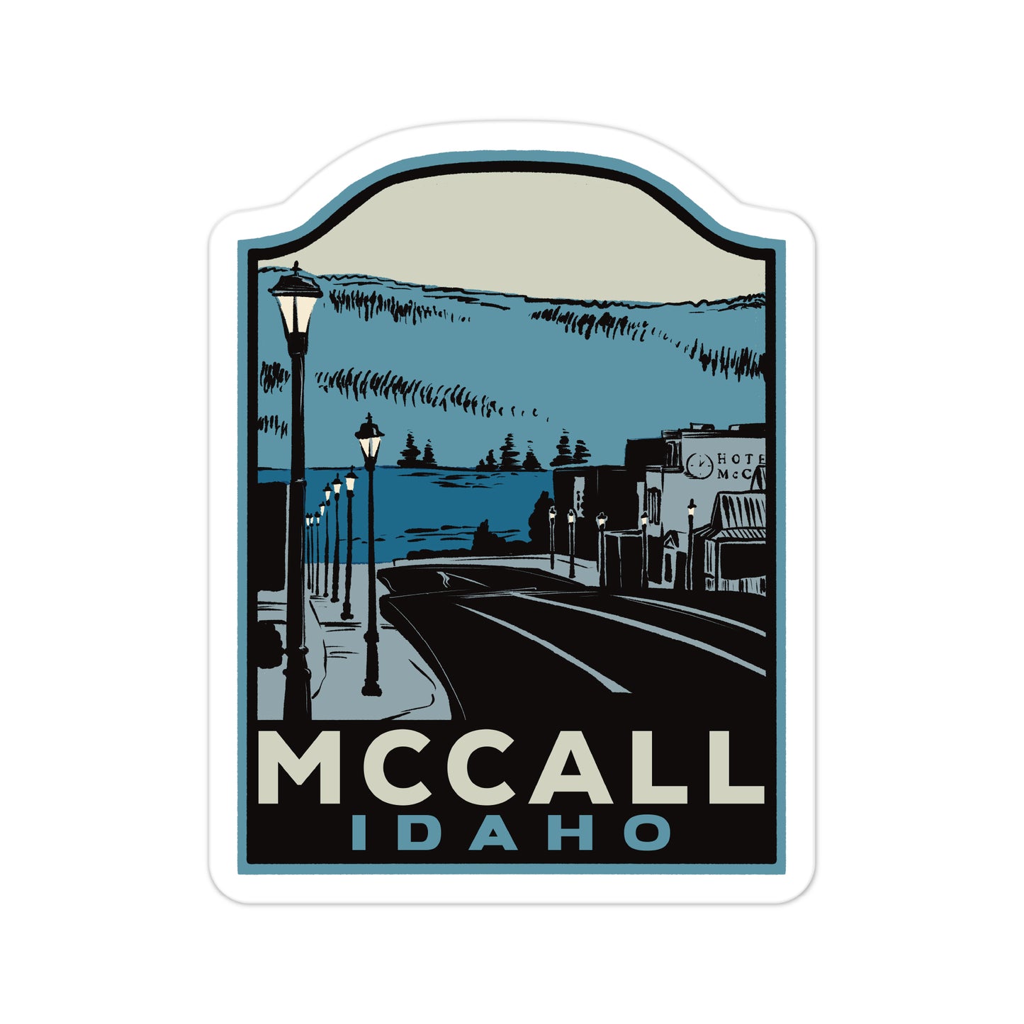 A sticker of McCall Idaho