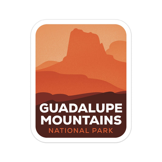 A sticker of Guadalupe Mountains National Park