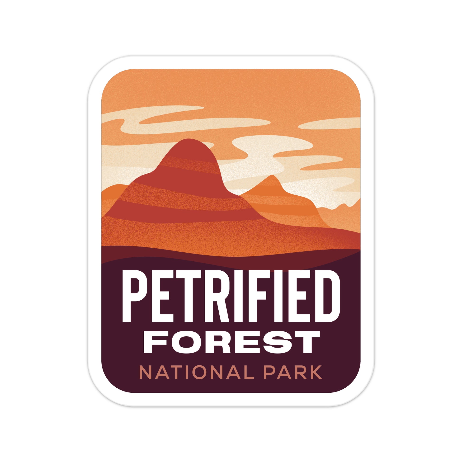 A sticker of Petrified Forest National Park