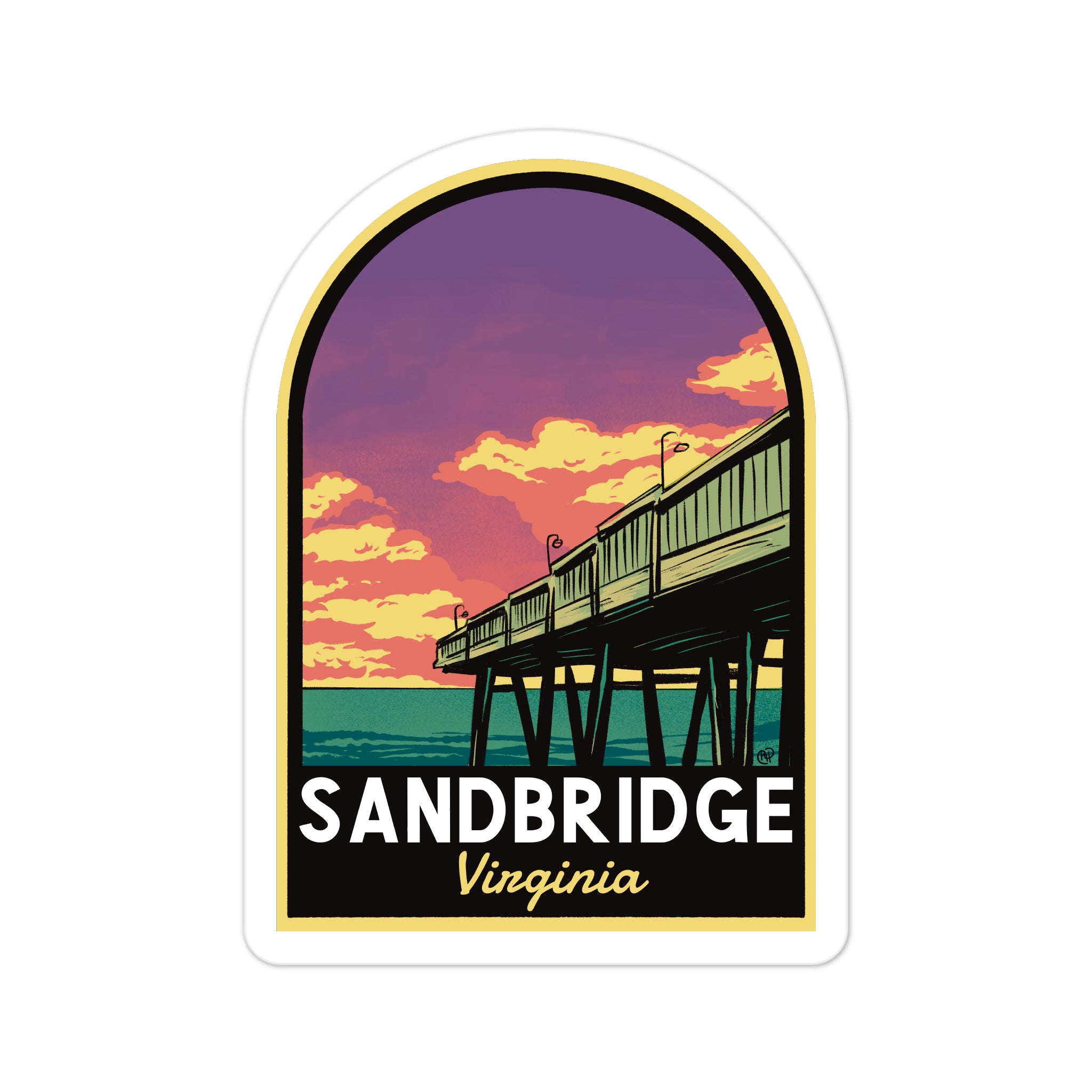 Sandbridge Sticker Sandbridge VA Vinyl Sticker - Halpin Decals