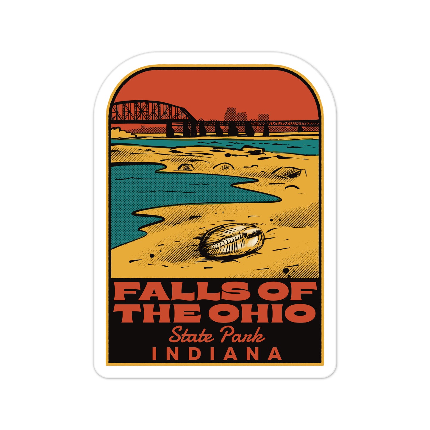 A sticker of Falls of the Ohio State Park