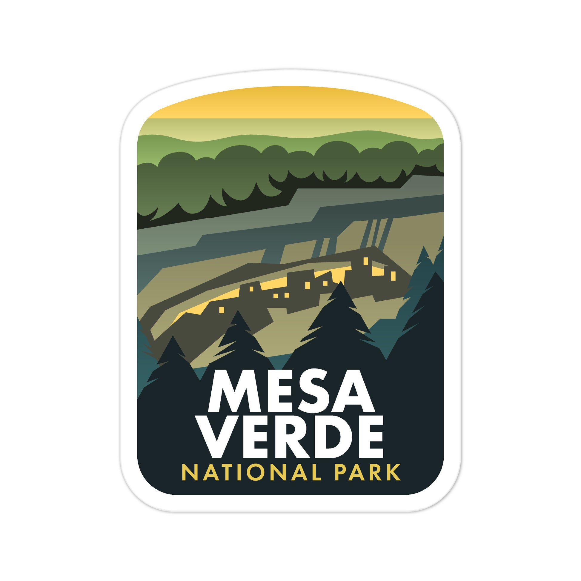 A sticker of Mesa Verde National Park