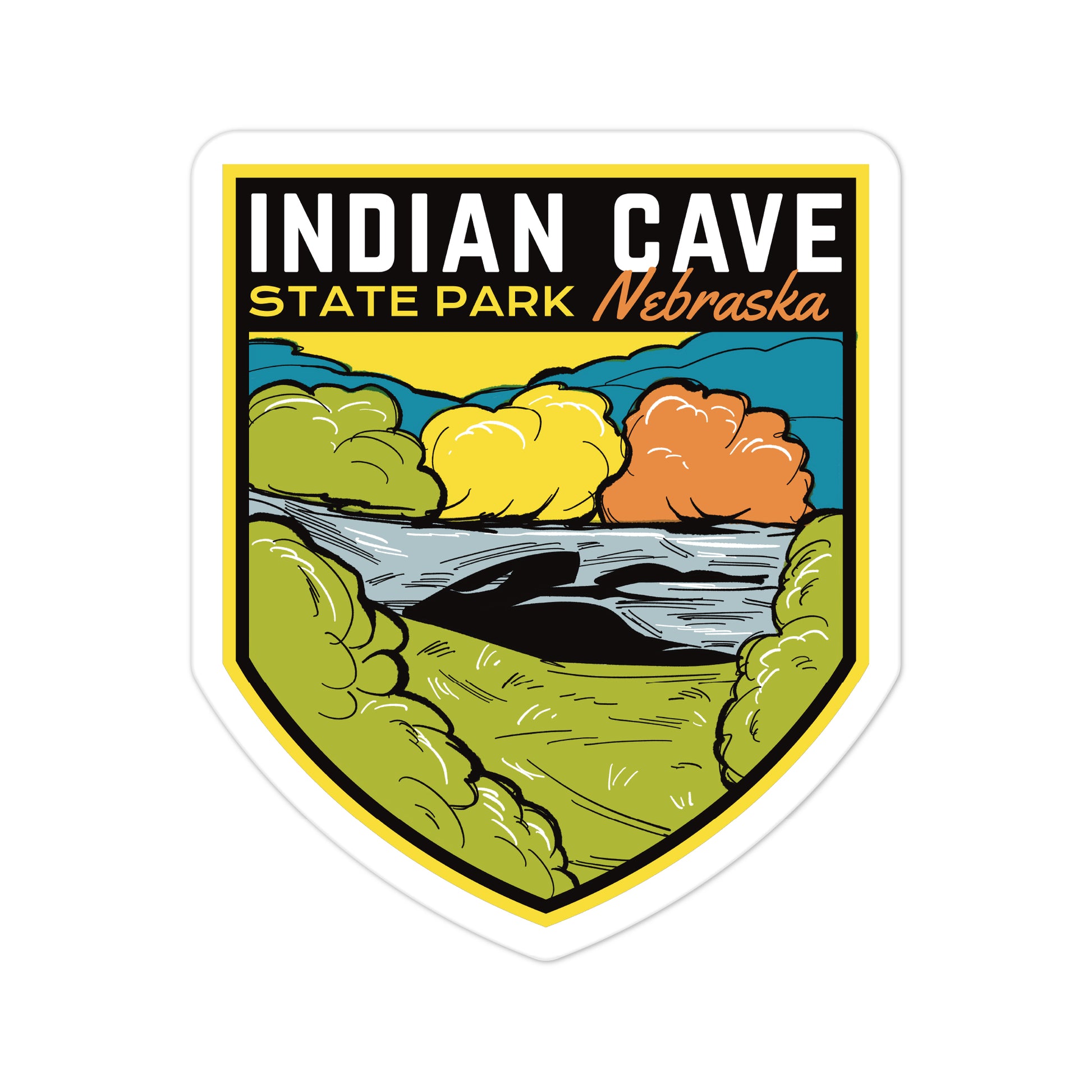 A sticker of Indian Cave State Park