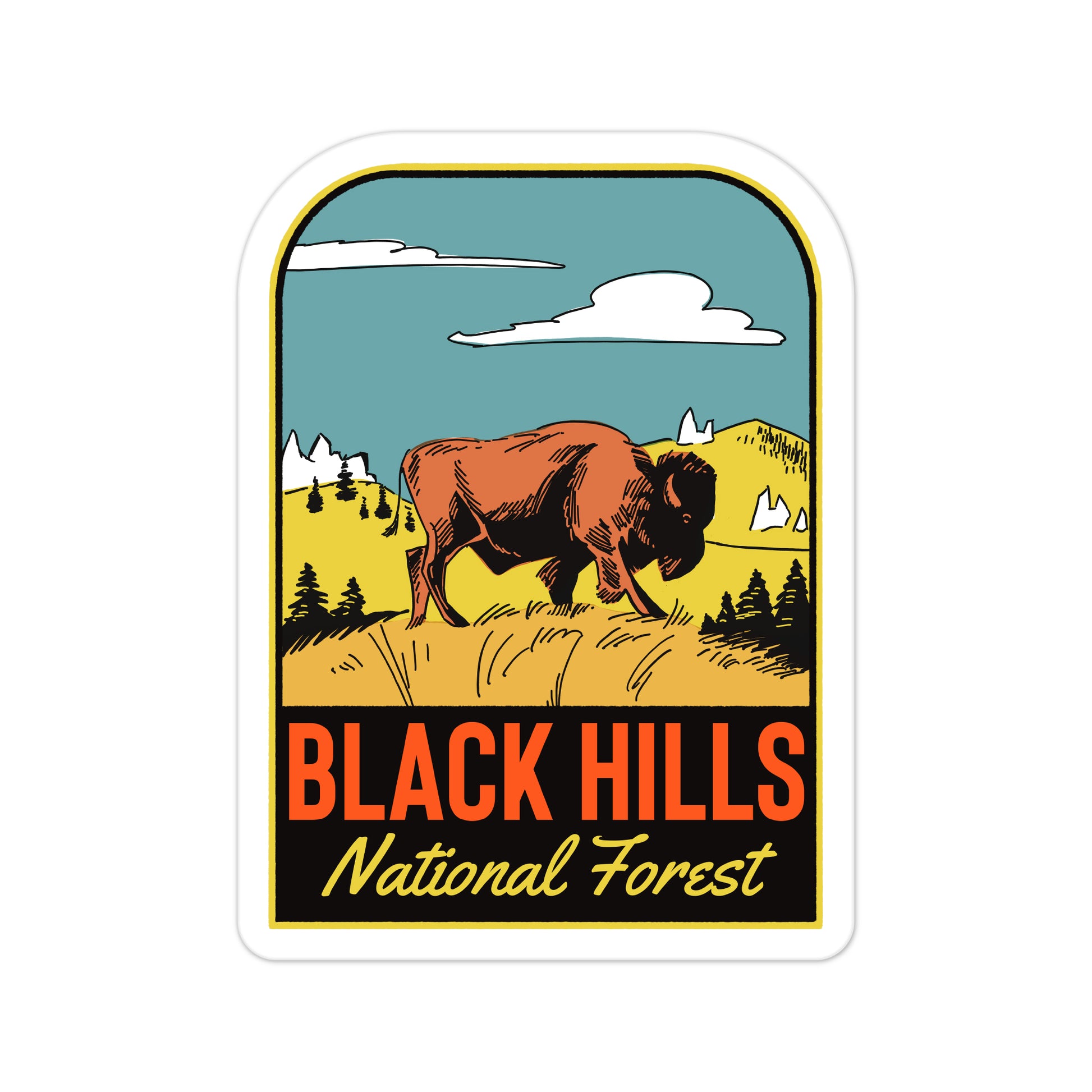 A sticker of Black Hills National Forest