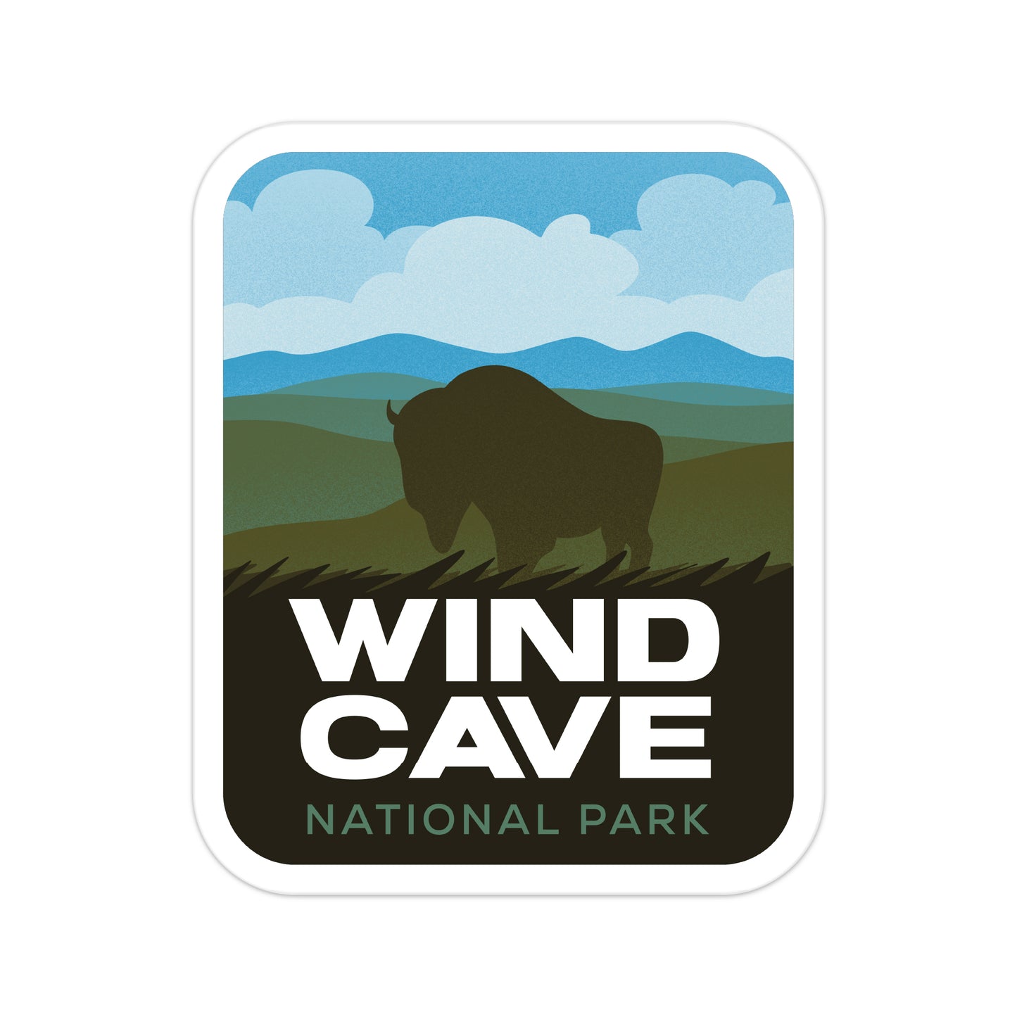 A sticker of Wind Cave National Park